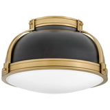 Barton Flush Mount Black By Hinkley - Front View