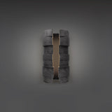 Basalt Stone-Black 16inch Formation 4CCT Outdoor Wall Sconce by Modern Forms