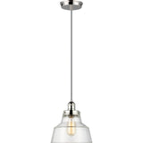 Baskin Chimney Pendant — 10", Polished Nickel