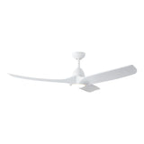 Baylor Carved Wood Blade Fan — Large, White