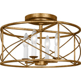 Beatrix Semi-Flushmount — 15", Antique Gild