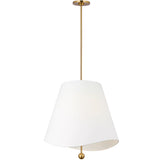 Beauvoir Pendant Medium Burnished Brass By Visual Comfort Studio - Front View2