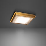 Beige Travertine-Aged Brass Grandstand 4CCT Flush Mount by Modern Forms