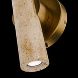 Beige Travertine-Aged Brass Holden Task Light by Modern Forms in Zoomed View