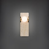 Beige Travertine-Aged Brass Okemo 4CCT Wall Light by Modern Forms