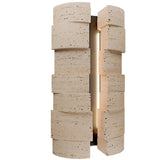 Beige Travertine-Black 16inch Formation 4CCT Outdoor Wall Sconce by Modern Forms