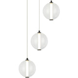 Belange 3 Light Suspension Matte Black By Matteo - Front View