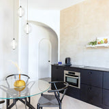 Belange 3 Light Suspension Matte Black By Matteo - Lifestyle View