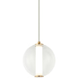Belange Pendant Light Medium Aged Gold Brass By Matteo - Front View