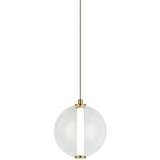 Belange Pendant Light Small Aged Gold Brass By Matteo - Front View