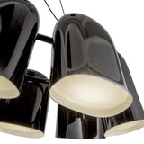 Bell Chandelier Glossy Black By Kuzco - Detailed View