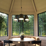 Bell Chandelier Glossy Black By Kuzco - Lifesteyle View1
