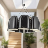 Bell Chandelier Glossy Black By Kuzco - Lifestyle View