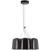 Bell Chandelier Glossy Black By Kuzco - Side View