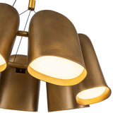 Bell Chandelier Vintage Brass By Kuzco - Detailed View
