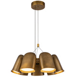 Bell Chandelier Vintage Brass By Kuzco - Front View