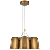 Bell Chandelier Vintage Brass By Kuzco - Side View