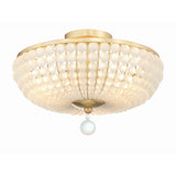 Bella Semi Flush Mount 15.75" Antique Gold