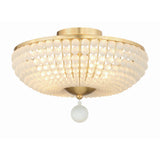 Bella Semi Flush Mount 18" Antique Gold