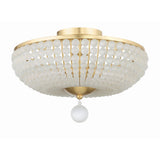 Bella Semi Flush Mount 18" Antique Gold