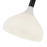 Belleview Pendant Light Matte Black Opal Glass By Alora Detailed View