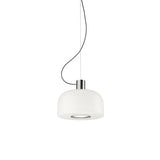 Bellhop Glass Pendant Light Small Bright Aluminium by Flos