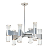 Bellis 6-Arm 12-Light Round Chandelier, shown in Sterling, by Hubbardton Forge