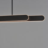 Belt Adjustable Linear Pendant Black By ET2 Detailed View