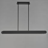 Belt Adjustable Linear Pendant Black By ET2 Front View