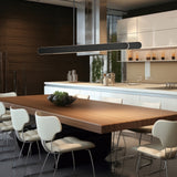 Belt Adjustable Linear Pendant Black By ET2 Lifestyle View