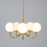 Ben 5 Arm Chandelier by Mullan Lighting - Polished Brass