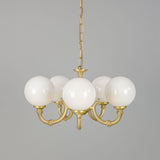 Ben 5 Arm Chandelier by Mullan Lighting - Satin Brass