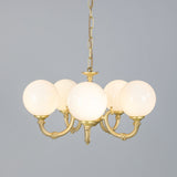 Ben 5 Arm Chandelier by Mullan Lighting - Satin Brass