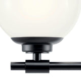Benno Vanity Light 3 Lights Black By Kichler Detailed View