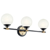 Benno Vanity Light 3 Lights Black Champange Bronze By Kichler
