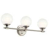 Benno Vanity Light 3 Lights Polished Nickel Brushed Nickel By Kichler
