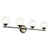 Benno Vanity Light 4 Lights Black Champange Bronze By Kichler