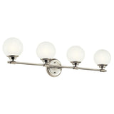 Benno Vanity Light 4 Lights Polished Nickel Brushed Nickel By Kichler