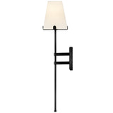 Benton Wall Sconce Black On By Hinkley Side View