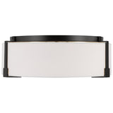 Bergen Medium Flush Mount Aged Iron By Visual Comfort Studio - Side View