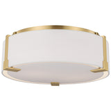 Bergen Medium Flush Mount Brunsihed Brass By Visual Comfort Studio - Down View