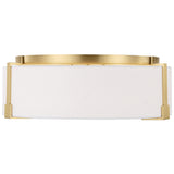 Bergen Medium Flush Mount Brunsihed Brass By Visual Comfort Studio - Side View