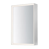 Bevel LED Mirror by ET2 - 24" x 36" Medicine Cabinet Satin Nickel