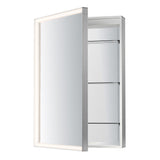 Bevel LED Mirror by ET2 - 24" x 36" Medicine Cabinet Satin Nickel
