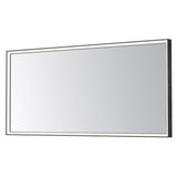 Bevel LED Mirror by ET2 - 60" x 28" Brushed Black