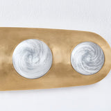 Bezel LED Wall Sconce Large By Corbett Side View3