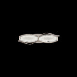 Bijoux Vanity Light Brushed Nickel Small By Schonbek Front View