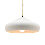 Bisque-Beige Twisted Cord Crease Large Ceramic Pendant by Justice Design