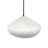 Bisque-Black Cord Crease Large Ceramic Pendant by Justice Design