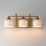 Bisque Bath Vanity Light Natural Aged Brass by Maxim Lighting